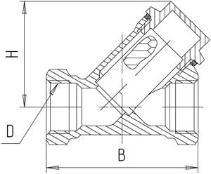 Схема для Фильтр сетчатый латунный Ду15мм