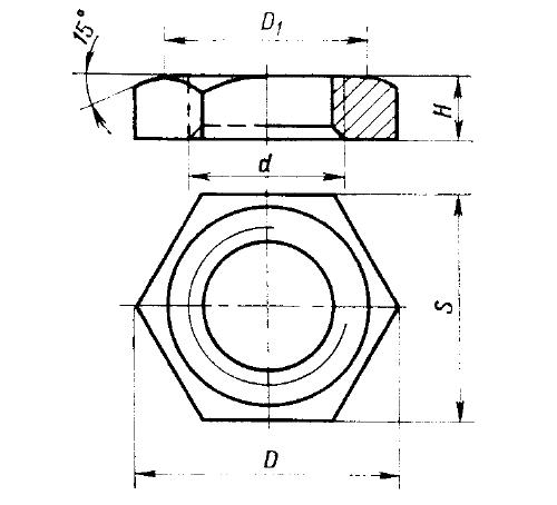 Схема для Контргайка Ду 15 мм (сталь)