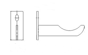 Схема для Кронштейн для  чугунного радиатора L-130 белый