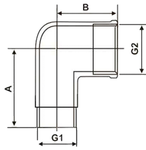 Схема для Угольник Faro Ш/Г латунь 20 мм